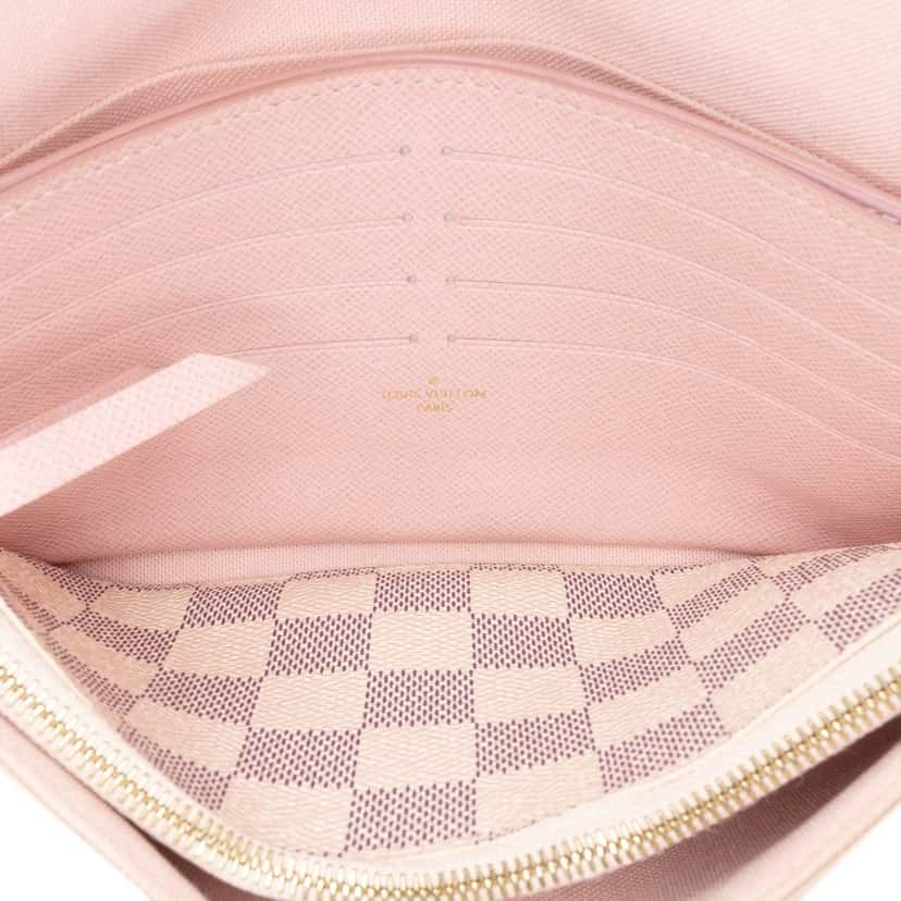 Louis Vuitton Damier Azur Pochette Felicie White Canvas Good condition - Box View
