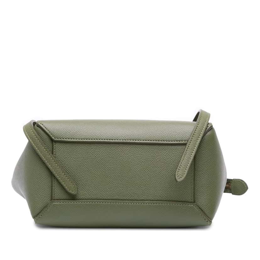 Celine Nano Grained Calfskin Belt Bag Green Leather Good condition - Inside View