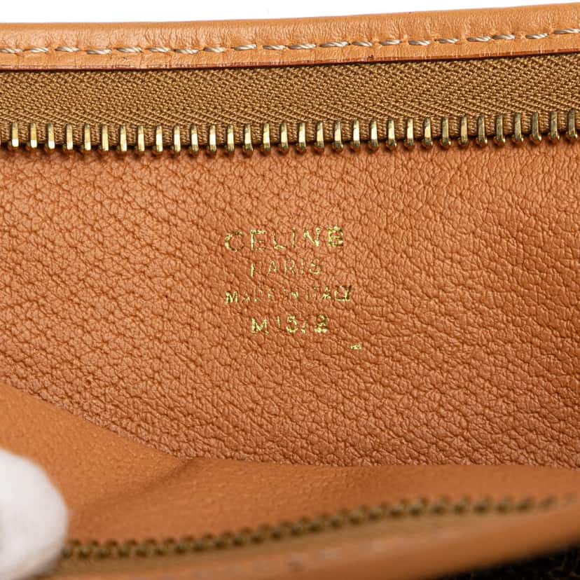 Celine Macadam Coated Canvas Clutch Brown Canvas Very good condition - Box View