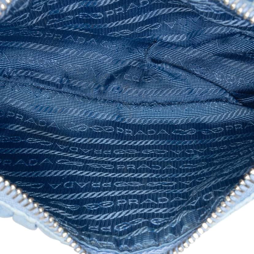 Prada Tessuto Gaufre Re Edition Shoulder Bag Blue Good condition - Model View