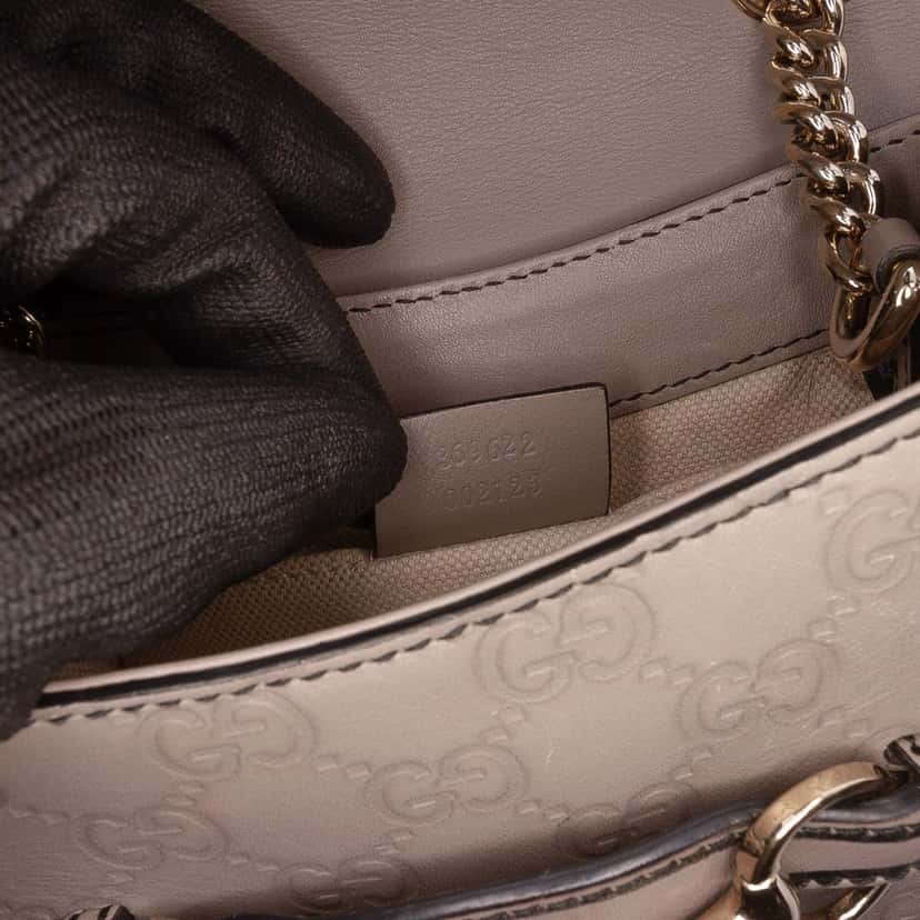 Gucci Mini Guccissima Emily Crossbody Grey Leather Good condition - Box View