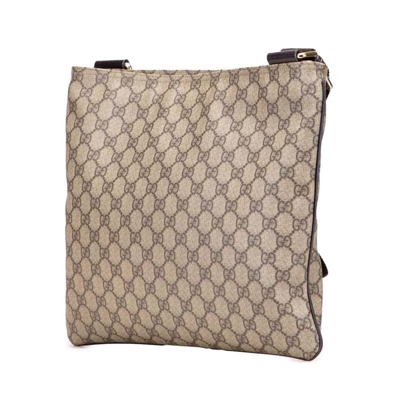 Gucci GG Supreme Crossbody Brown Canvas Good condition - Back View