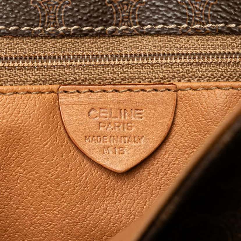 Celine Macadam Coated Canvas Crossbody Brown Canvas Good condition - Box View