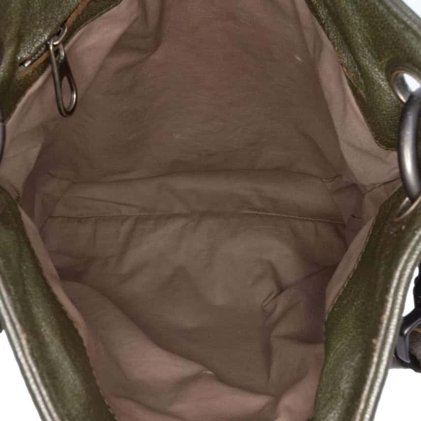 Bottega Veneta Nappa Intrecciato Crossbody Green Leather Good condition - Model View