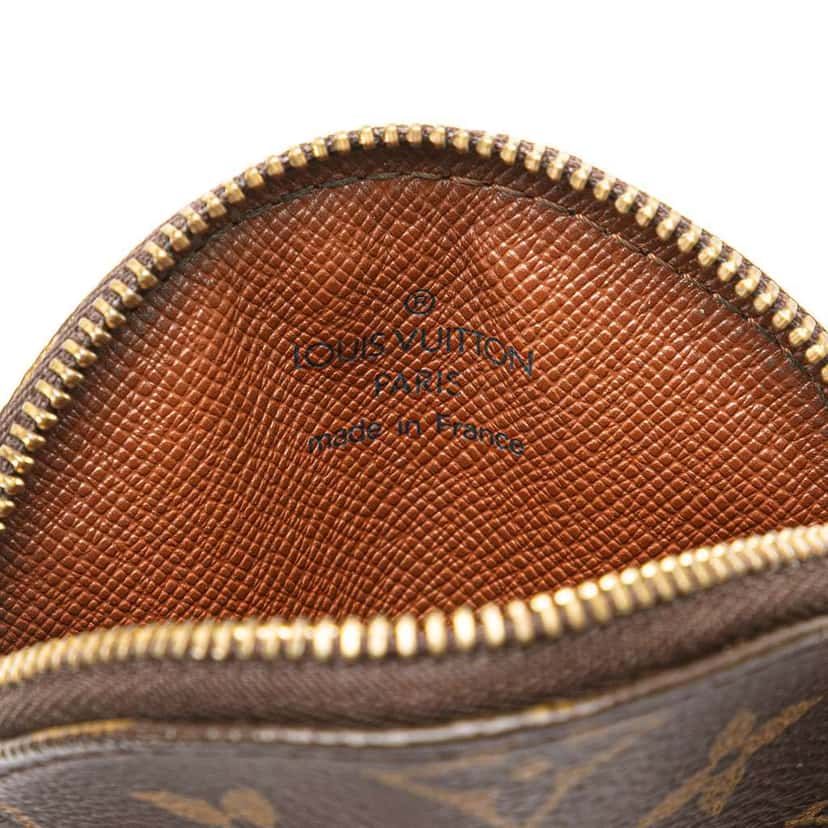 Louis Vuitton Monogram Round Coin Pouch Brown Canvas Good condition - Box View