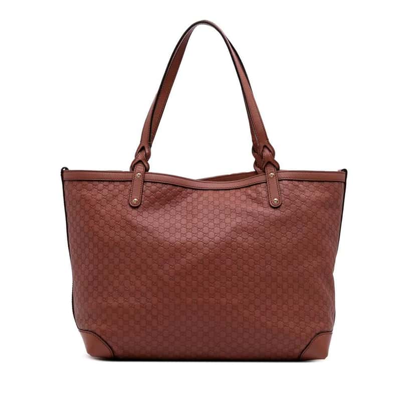 Gucci Medium Microguccissima Craft Tote Brown Leather Good condition - Front View