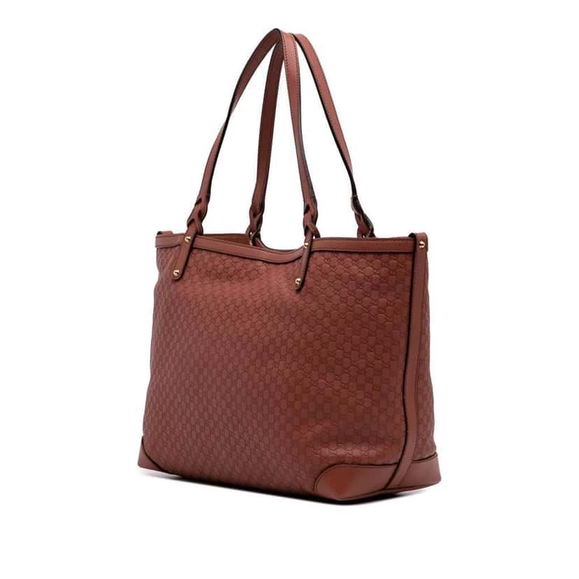 Gucci Medium Microguccissima Craft Tote Brown Leather Good condition - Back View