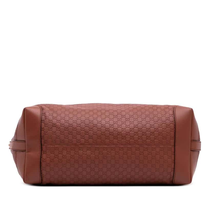 Gucci Medium Microguccissima Craft Tote Brown Leather Good condition - Inside View
