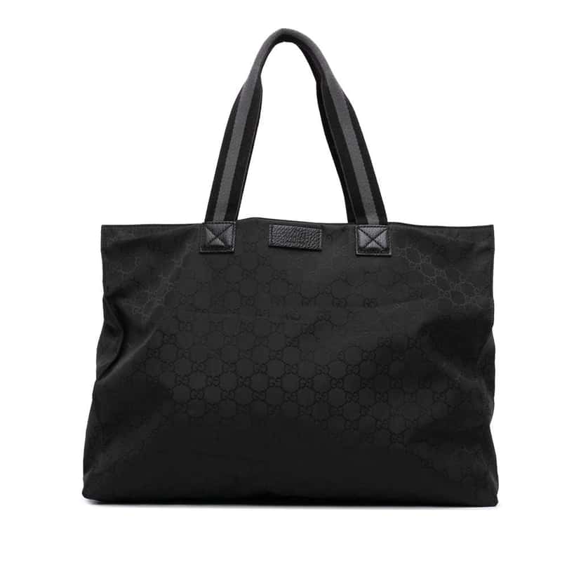 Gucci GG Nylon Web Tote Black Good condition - Front View