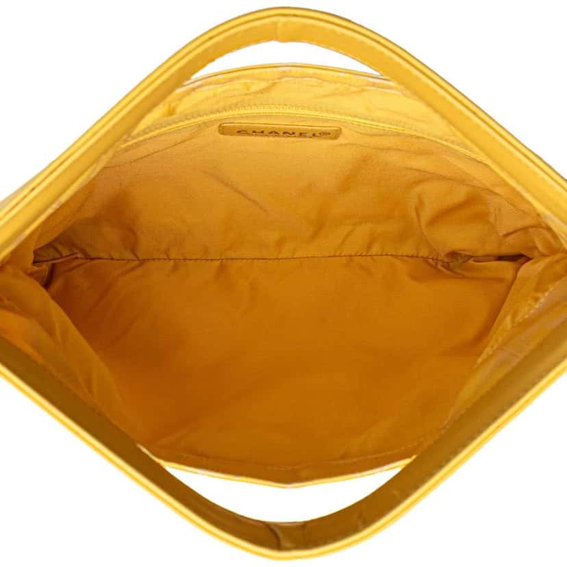 Chanel New Travel Line Nylon Handbag Yellow Good condition - Model View