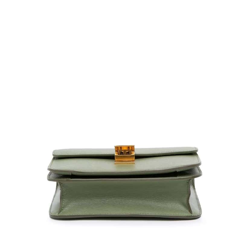 Celine Teen Calfskin Classic Box Green Leather Good condition - Inside View