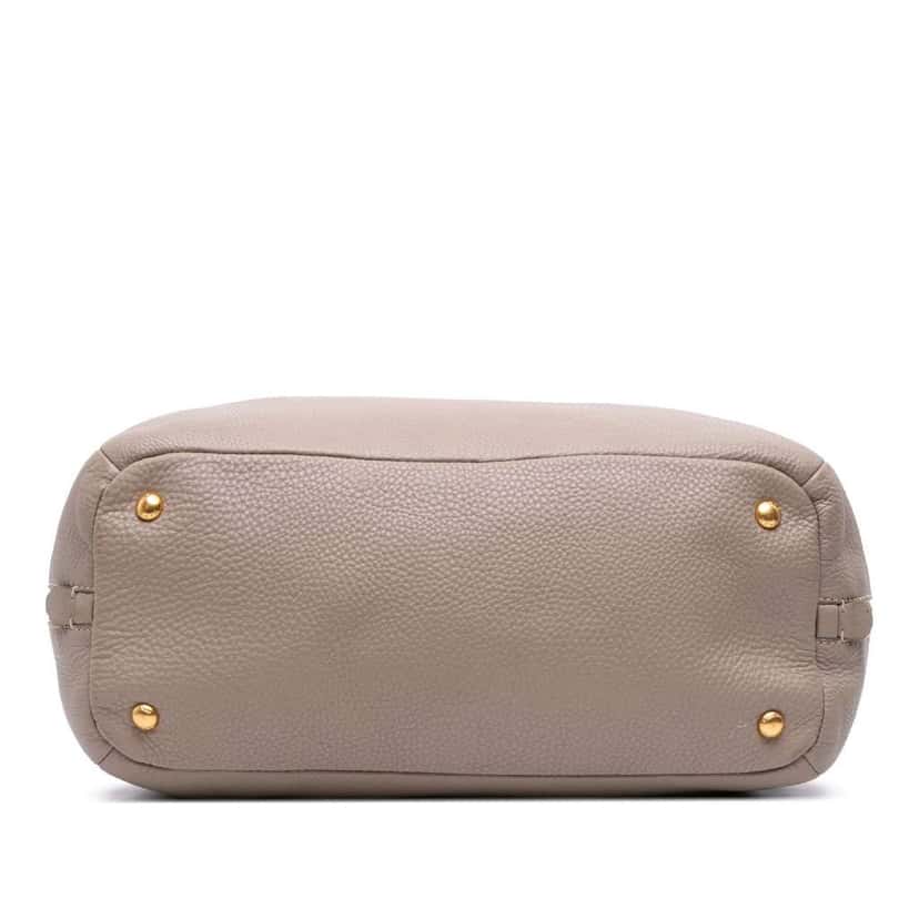 Prada Vitello Daino Open Convertible Tote Grey Leather Good condition - Inside View