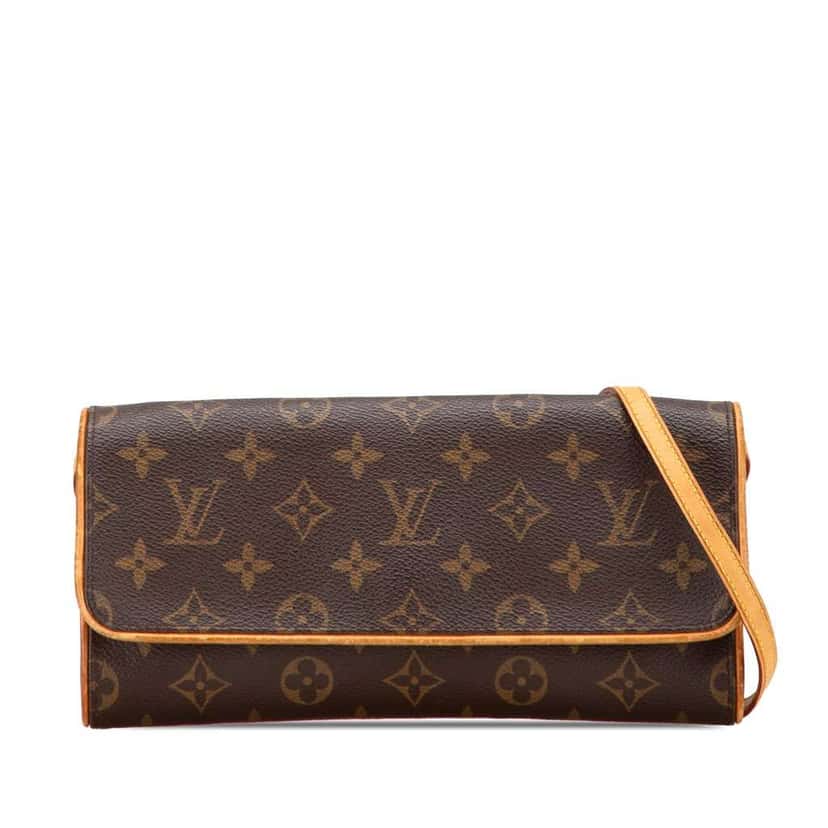 Louis Vuitton Monogram Pochette Twin GM Brown Canvas Good condition - Front View