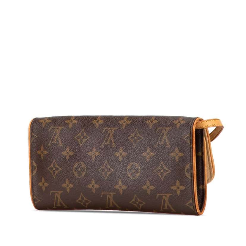 Louis Vuitton Monogram Pochette Twin GM Brown Canvas Good condition - Back View