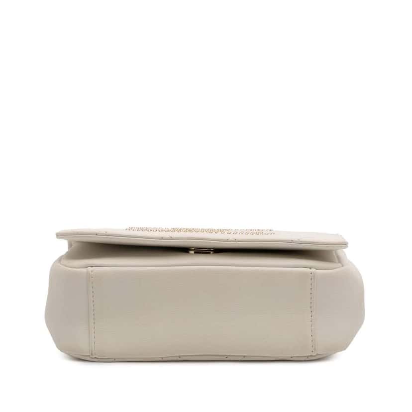 Chanel Quilted Lambskin Studded Beauty Begins Flap White Leather Good condition - Inside View