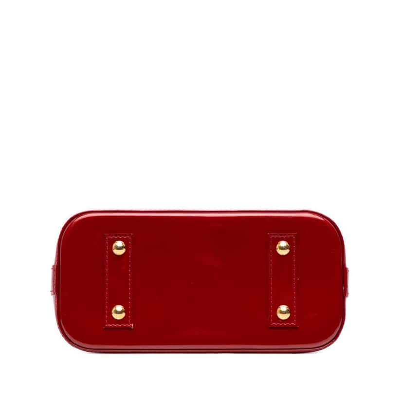 Louis Vuitton Monogram Vernis Rayures Alma BB Red Leather Good condition - Inside View