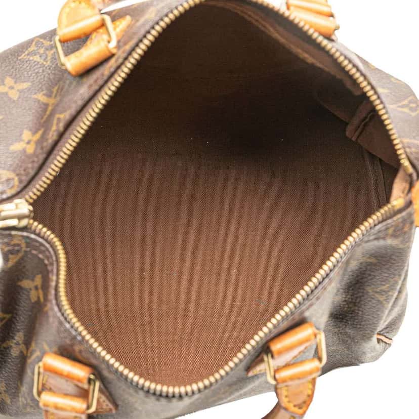 Louis Vuitton Monogram Speedy 25 Brown Canvas Fair condition - Model View