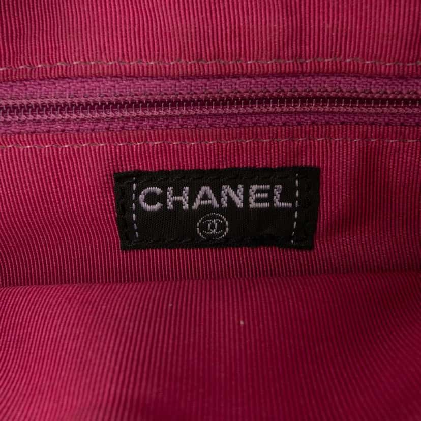 Chanel CC Choco Bar Suede Beaded Chain Flap Pink Leather Very good condition - Box View