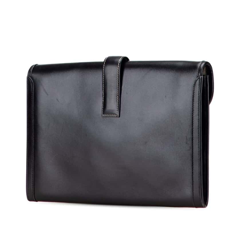 Hermès Box Calf Jige 29 Black Leather Very good condition - Back View