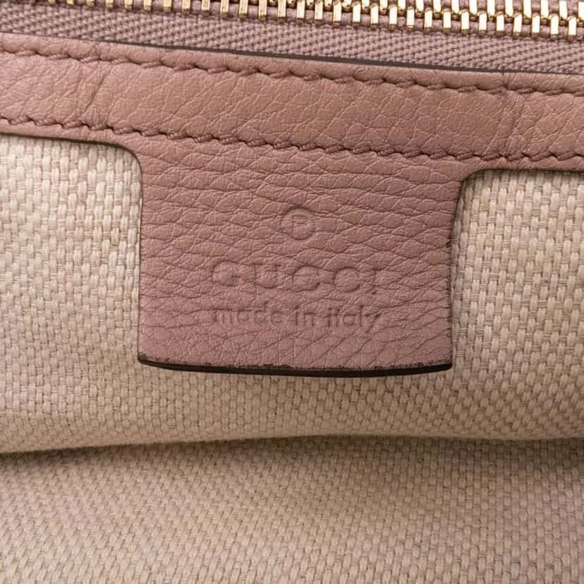 Gucci Medium Leather Soho Chain Tote Pink Leather Good condition - Box View