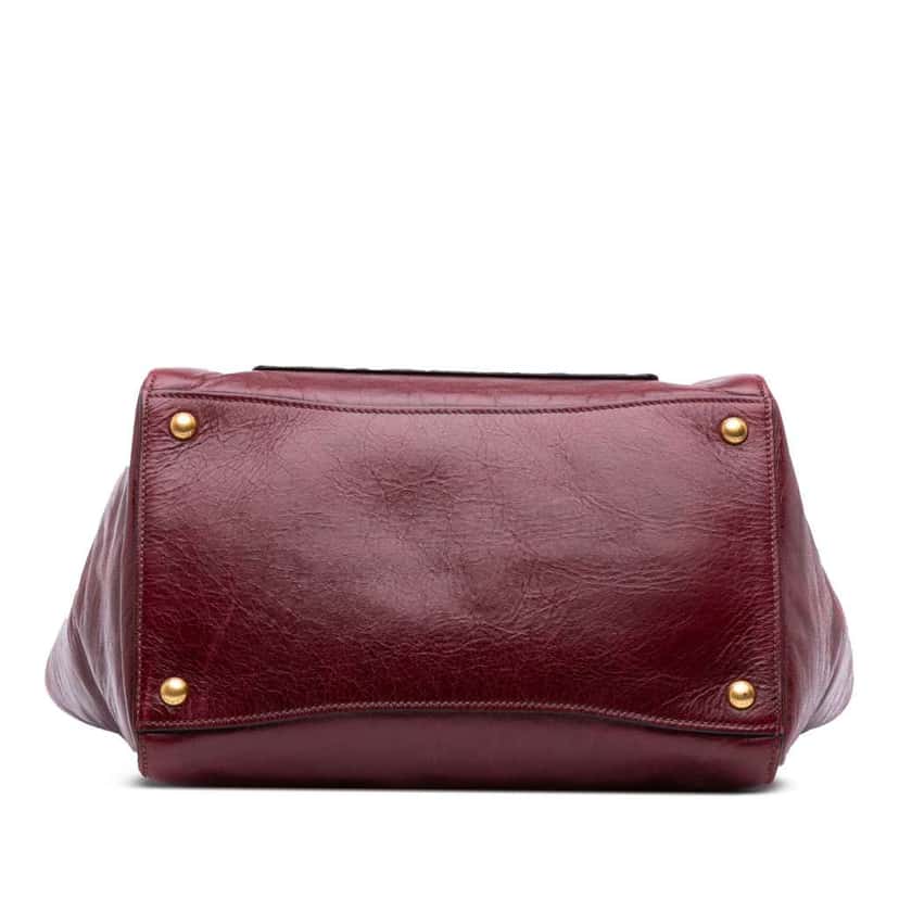Prada Vitello Shine Shopping Tote Red Leather Good condition - Inside View