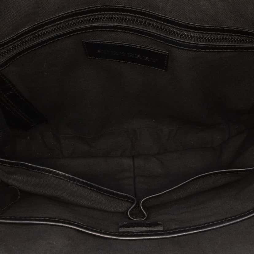 Burberry Haymarket Check Coated Canvas Business Bag Brown Canvas Good condition - Model View