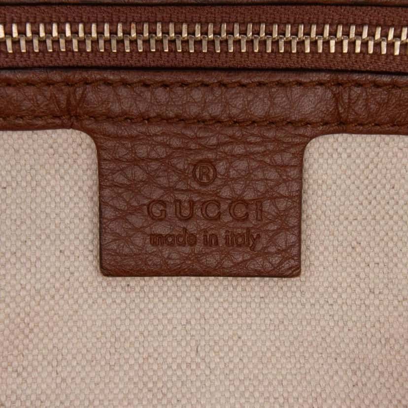 Gucci GG Canvas Bella Flap Satchel Brown Canvas Good condition - Box View