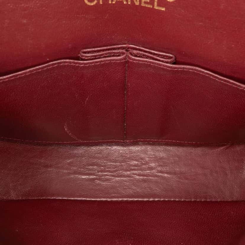 Chanel Small Classic Lambskin Double Flap Black Leather Good condition - Model View