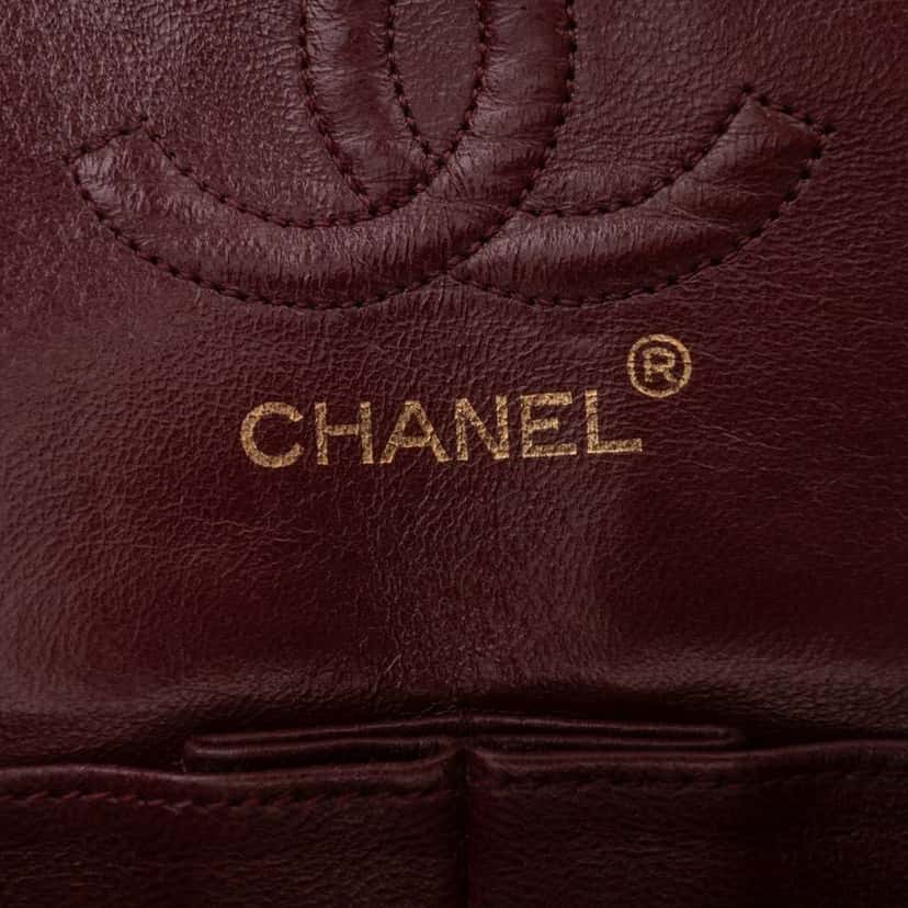 Chanel Small Classic Lambskin Double Flap Black Leather Good condition - Box View