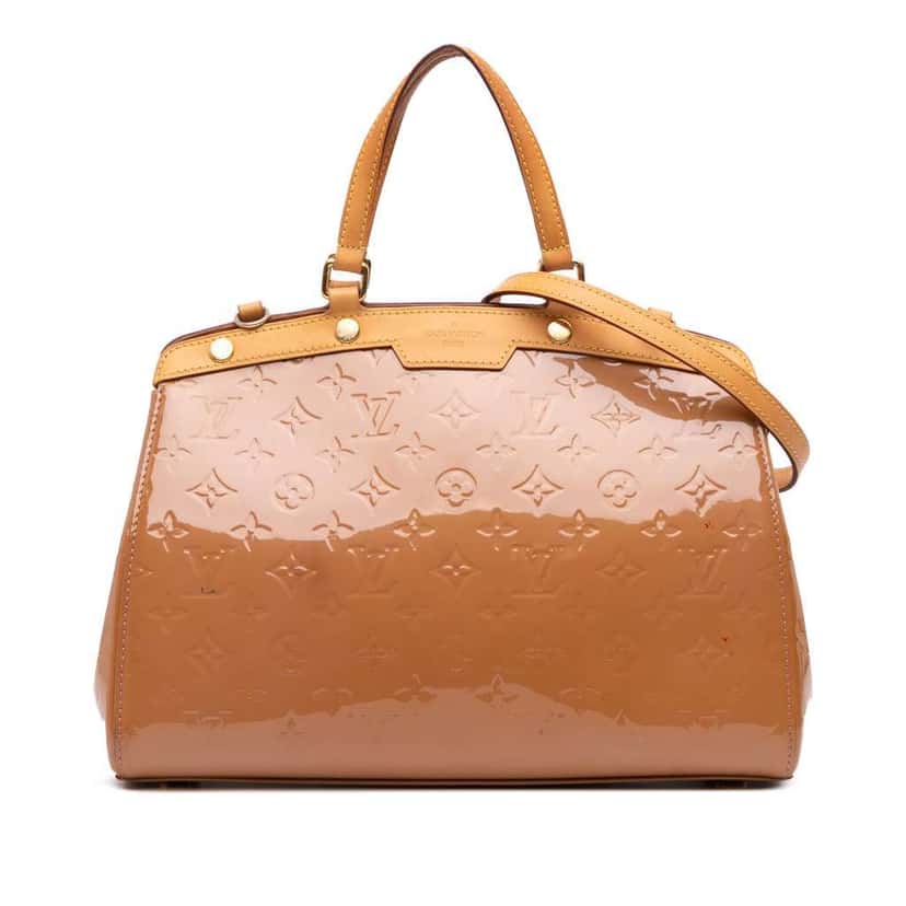 Louis Vuitton Monogram Vernis Brea MM Brown Leather Good condition - Front View