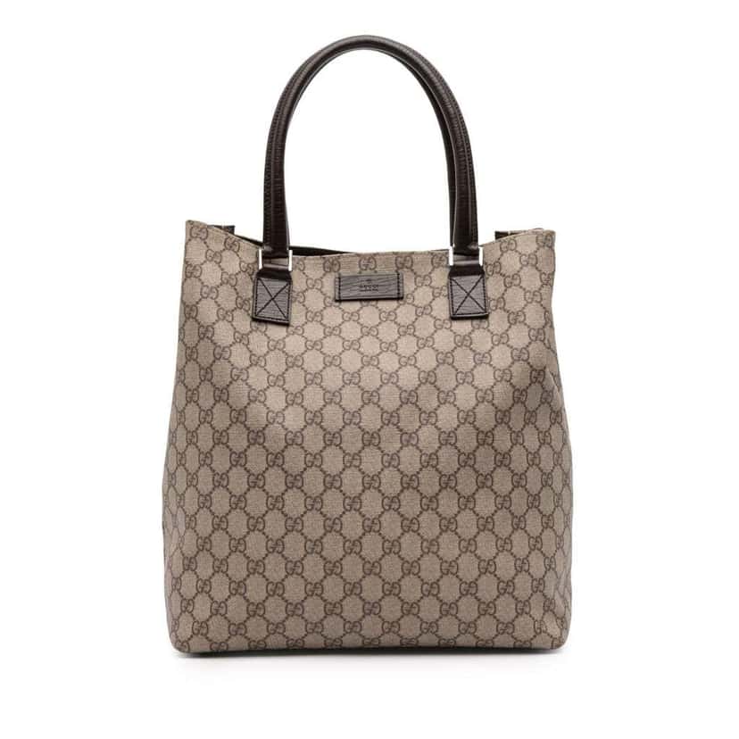 Gucci GG Supreme Tote Brown Canvas Good condition - Front View
