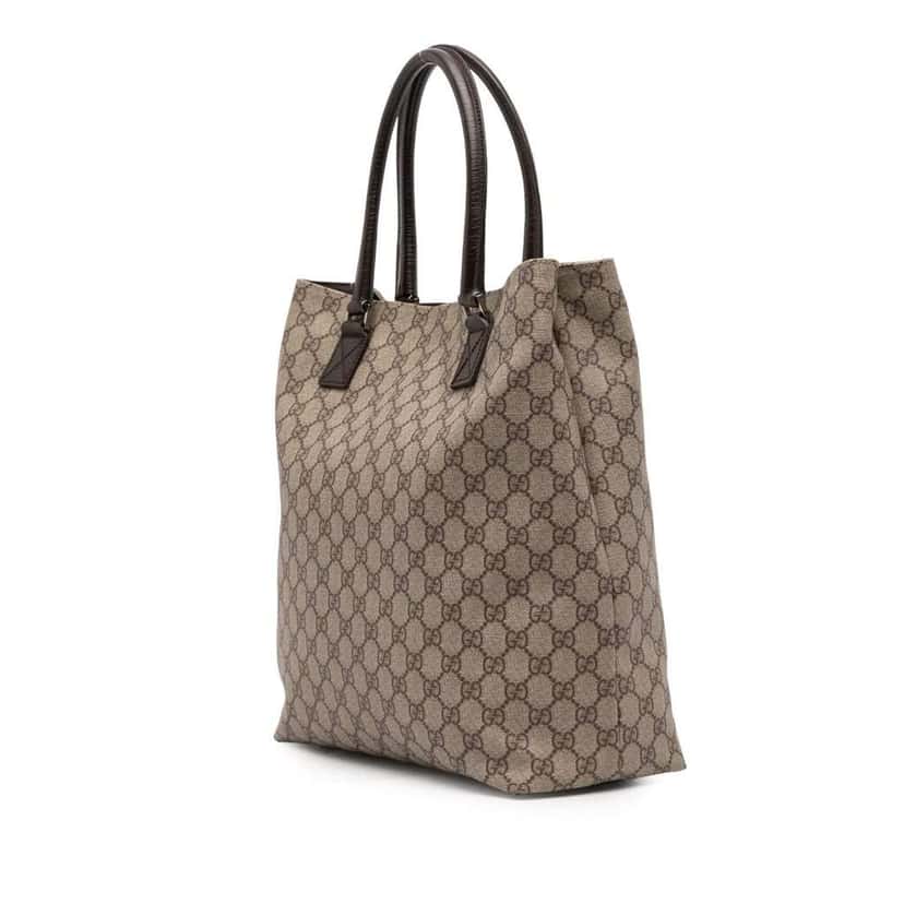 Gucci GG Supreme Tote Brown Canvas Good condition - Back View