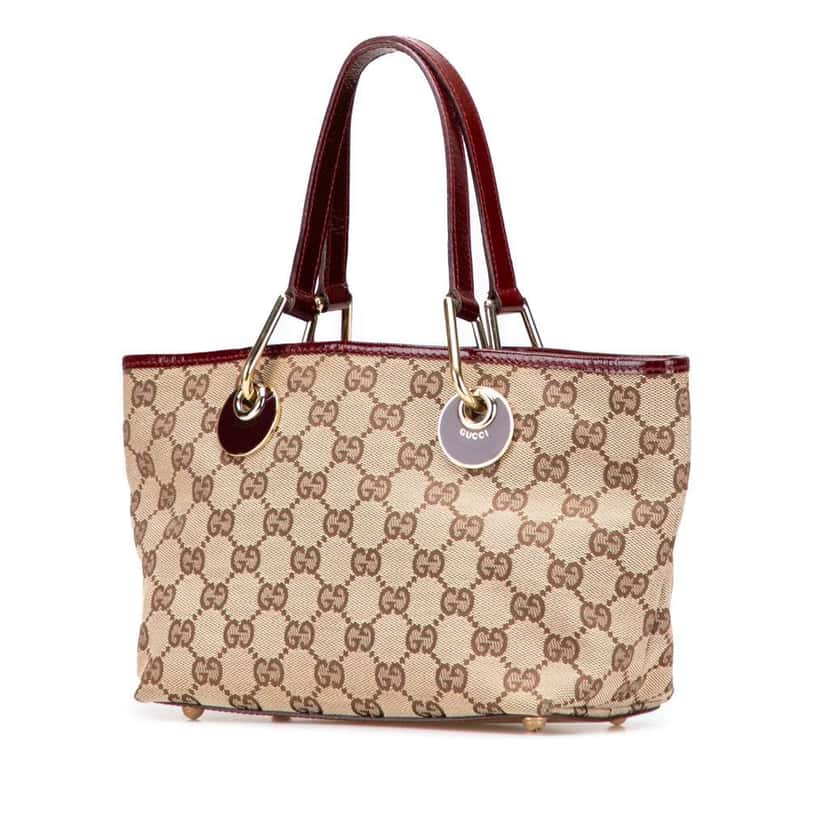 Gucci GG Canvas Eclipse Handbag Brown Canvas Good condition - Back View
