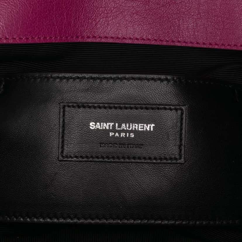 Saint Laurent Medium Chevron Sheepskin Monogram Chain Bag Pink Leather Good condition - Box View