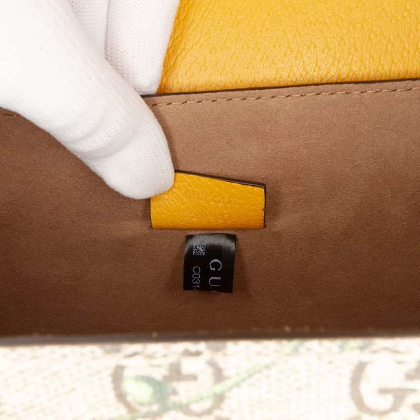 Gucci Small GG Supreme Flora Bamboo Padlock Satchel Brown Canvas Good condition - Box View