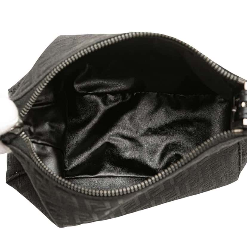 Fendi Zucchino Canvas Handbag Black Canvas Good condition - Model View