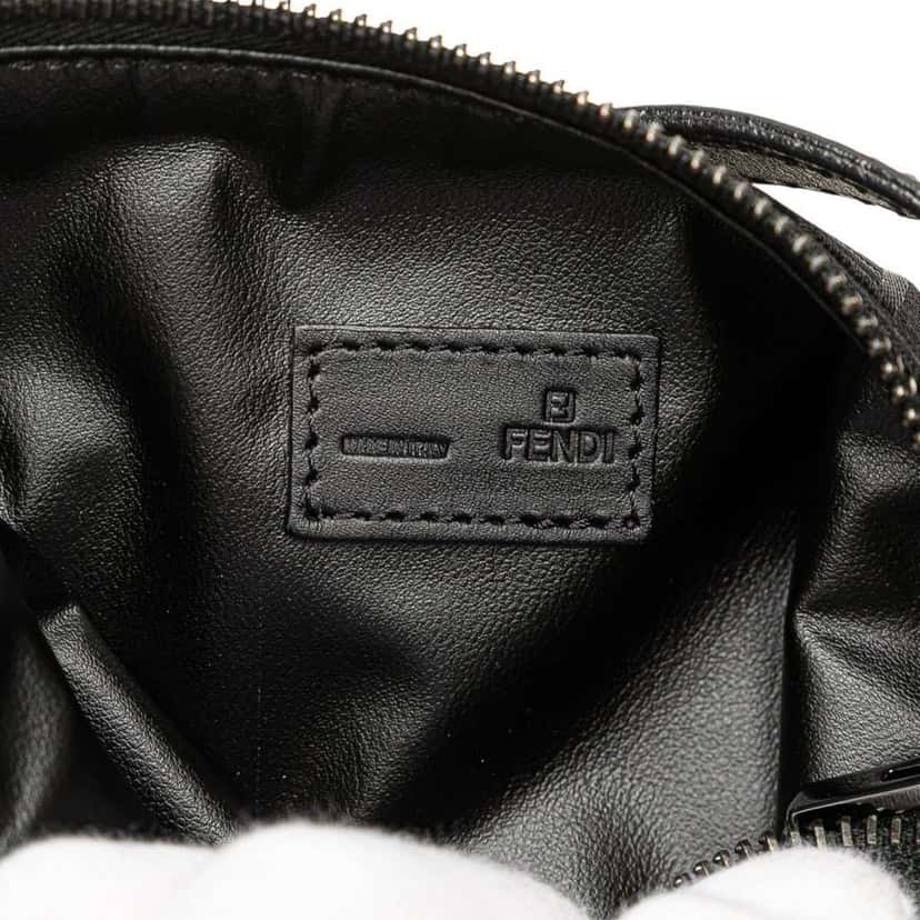Fendi Zucchino Canvas Handbag Black Canvas Good condition - Box View