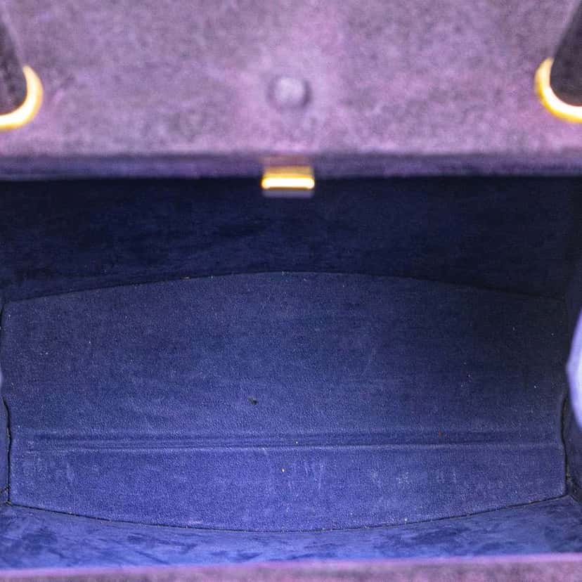 Hermès Mini Doblis Kelly Cadena Handbag Purple Leather Fair condition - Model View