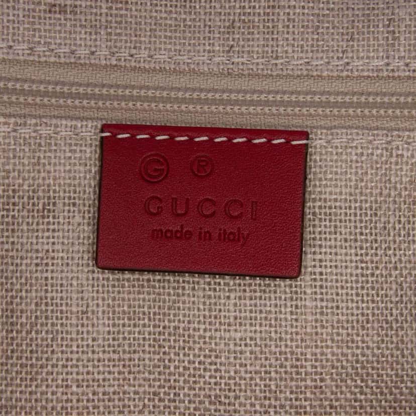 Gucci Large Soft Microguccissima Satchel Red Leather Good condition - Box View