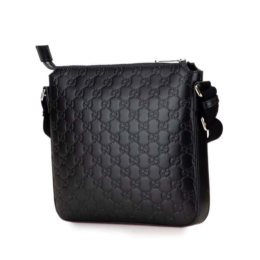 Gucci Guccissima Crossbody Black Leather Good condition - Back View