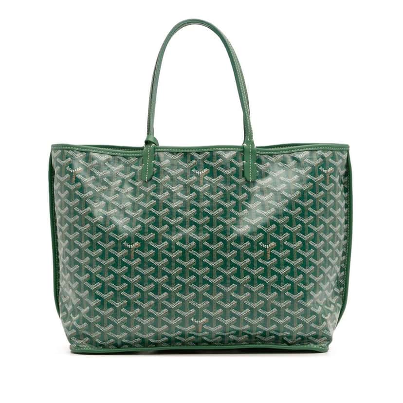 Goyard Goyardine Reversible Anjou PM Green Canvas Good condition - Front View