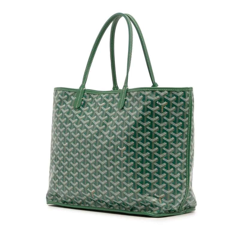 Goyard Goyardine Reversible Anjou PM Green Canvas Good condition - Back View