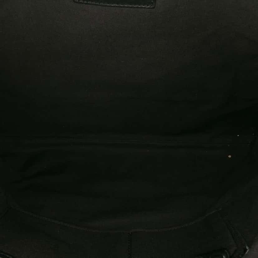 Burberry House Check Trimmed Leather Big Crush Convertible Tote Black Leather Good condition - Model View