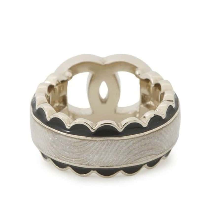 Chanel Gold Plated CC Logo Ring Gold Metal Good condition - Inside View