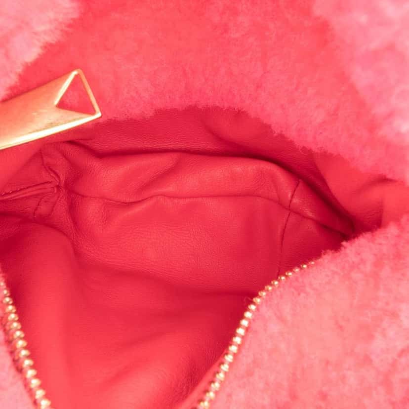Bottega Veneta Mini Shearling Jodie Pink Very good condition - Model View