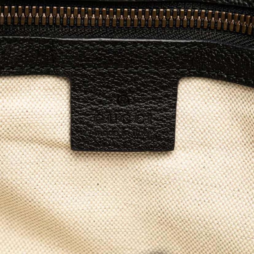 Gucci Grained Calfskin Bee Star Vertical Tote Black Leather Good condition - Box View