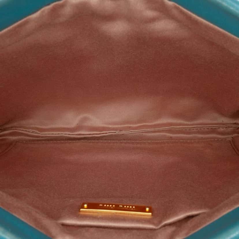 Miu Miu Matelasse Lambskin Shoulder Bag Blue Leather Good condition - Model View