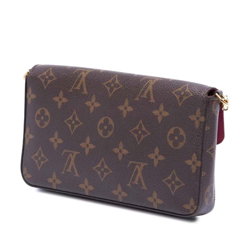 Louis Vuitton Monogram Pochette Felicie Brown Canvas Good condition - Back View