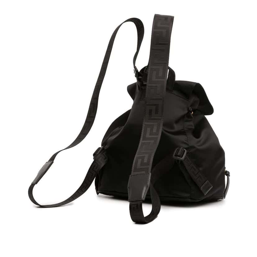 Versace Nylon Medusa Backpack Black Good condition - Back View