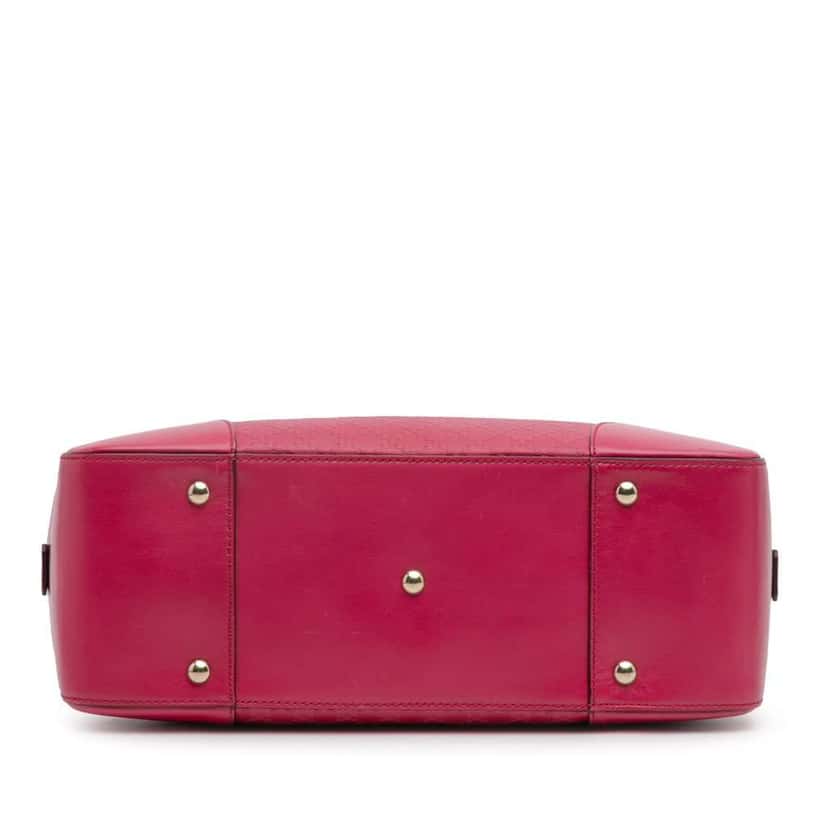 Gucci Diamante Bright Leather Satchel Pink Leather Good condition - Inside View